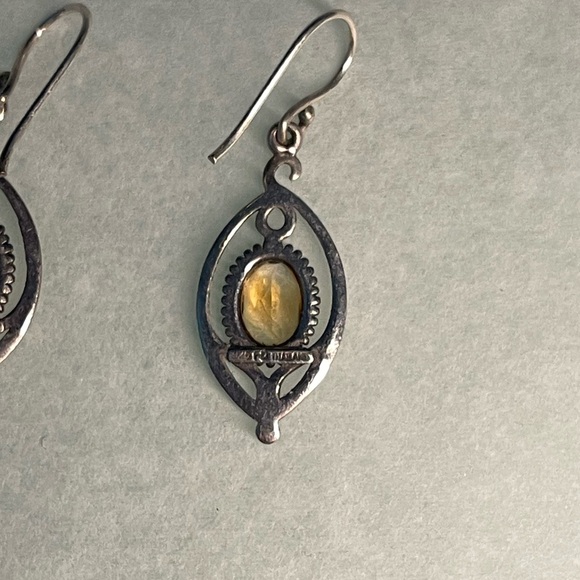 Sterling silver with citrine earrings circa early 2000s. - Picture 5 of 5